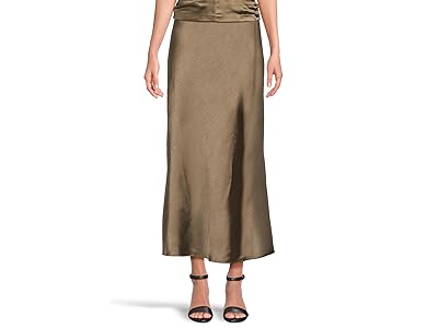 Lilla P Satin Bias Maxi Skirt Women