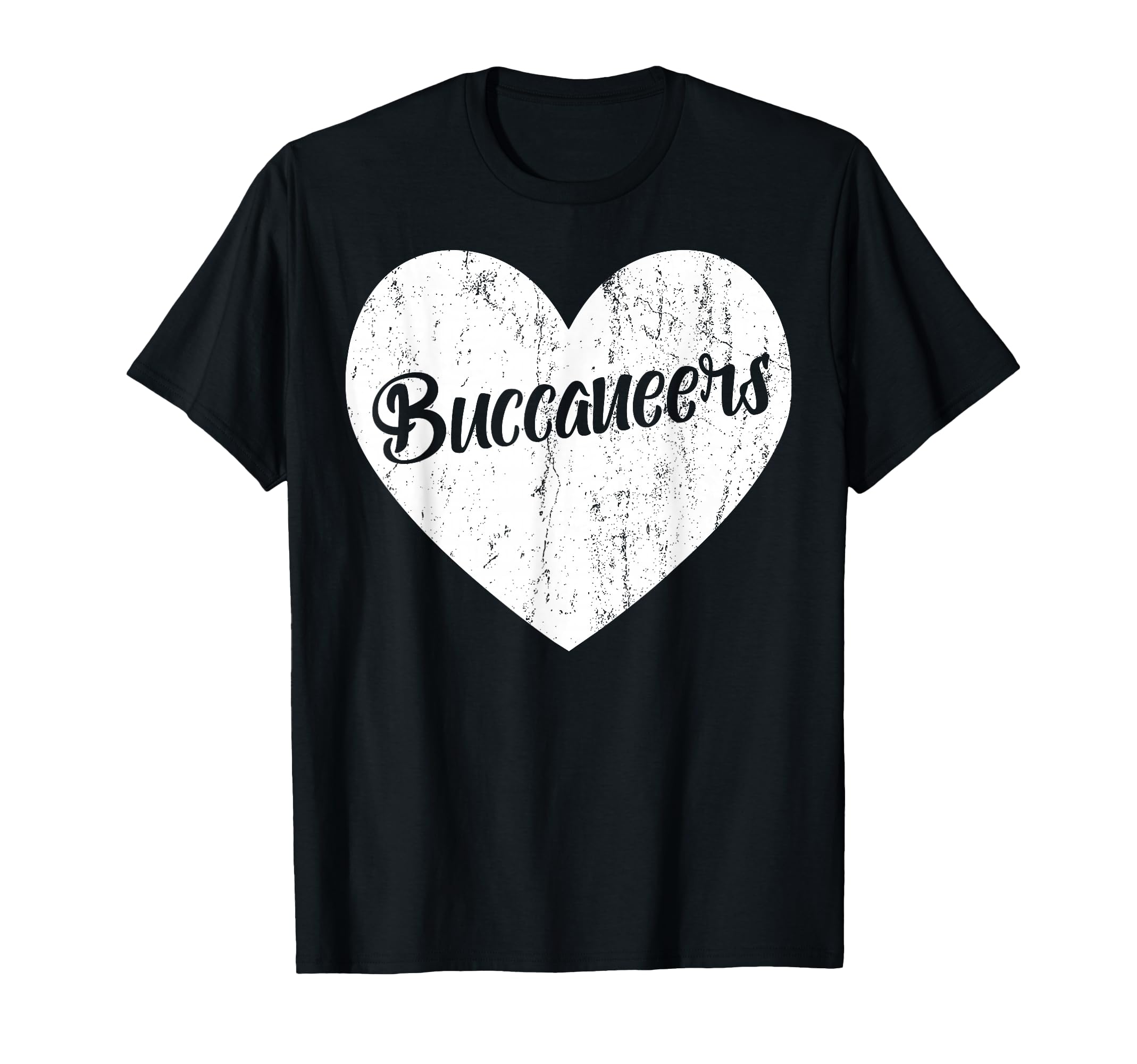 Buccaneer School Sports Fan Team Spirit Mascot Heart Gift T-Shirt
