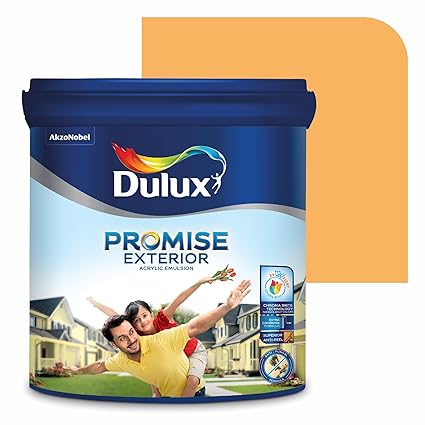 Dulux Promise Exterior Emulsion Paint (10L, Summer Lily) | Ideal for Exterior Walls | Smooth Finish | Anti-Peel & Anti-Crack | Long-Lasting Colors