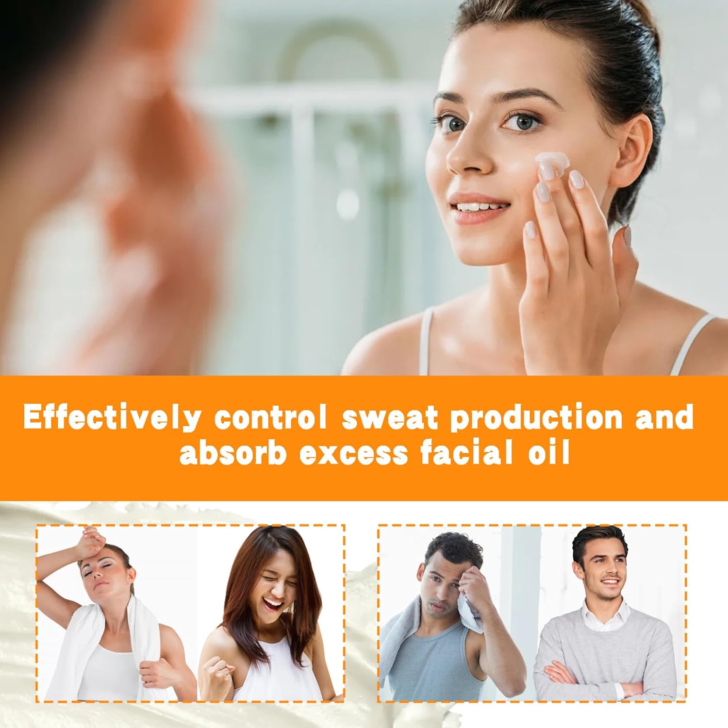 Face Antiperspirant Sweat Absorbing Lotion, Face Anti Sweat Lotion, Face Sweat Blocker, Antiperspirant and Oil Control, Forehead and Scalp, Reduces Face and Body Sweating (1) - Image 2