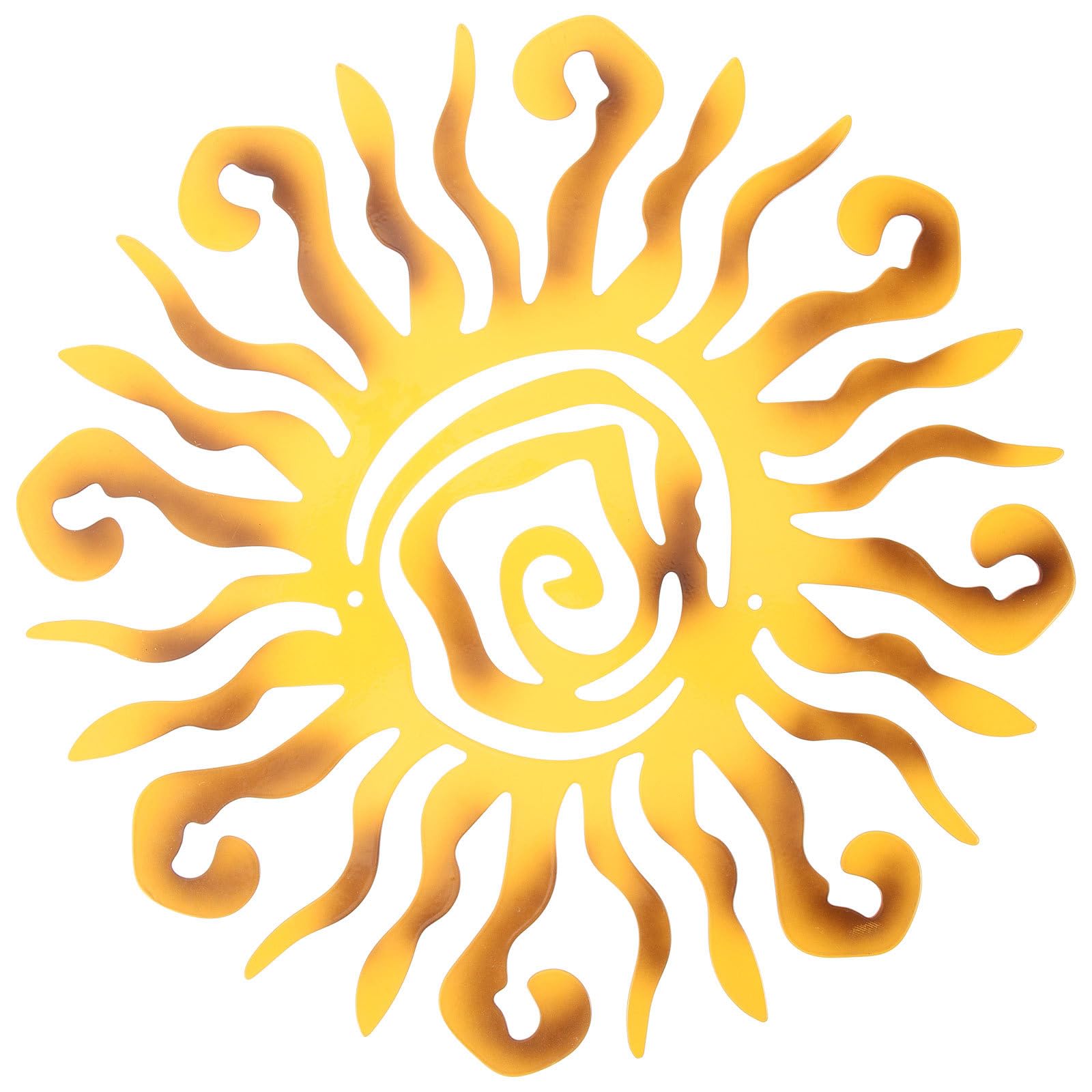Cabilock Decoración de pared de sol de metal 3D: colgante para salón, figuras decorativas de pared, objeto de hierro, escultura de jardín, decoración de pared para oficina, dormitorio, decoración de