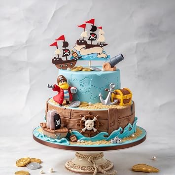 Pirate Birthday Cake Decoration Pirate Birthday Party Pirate Cake Topper