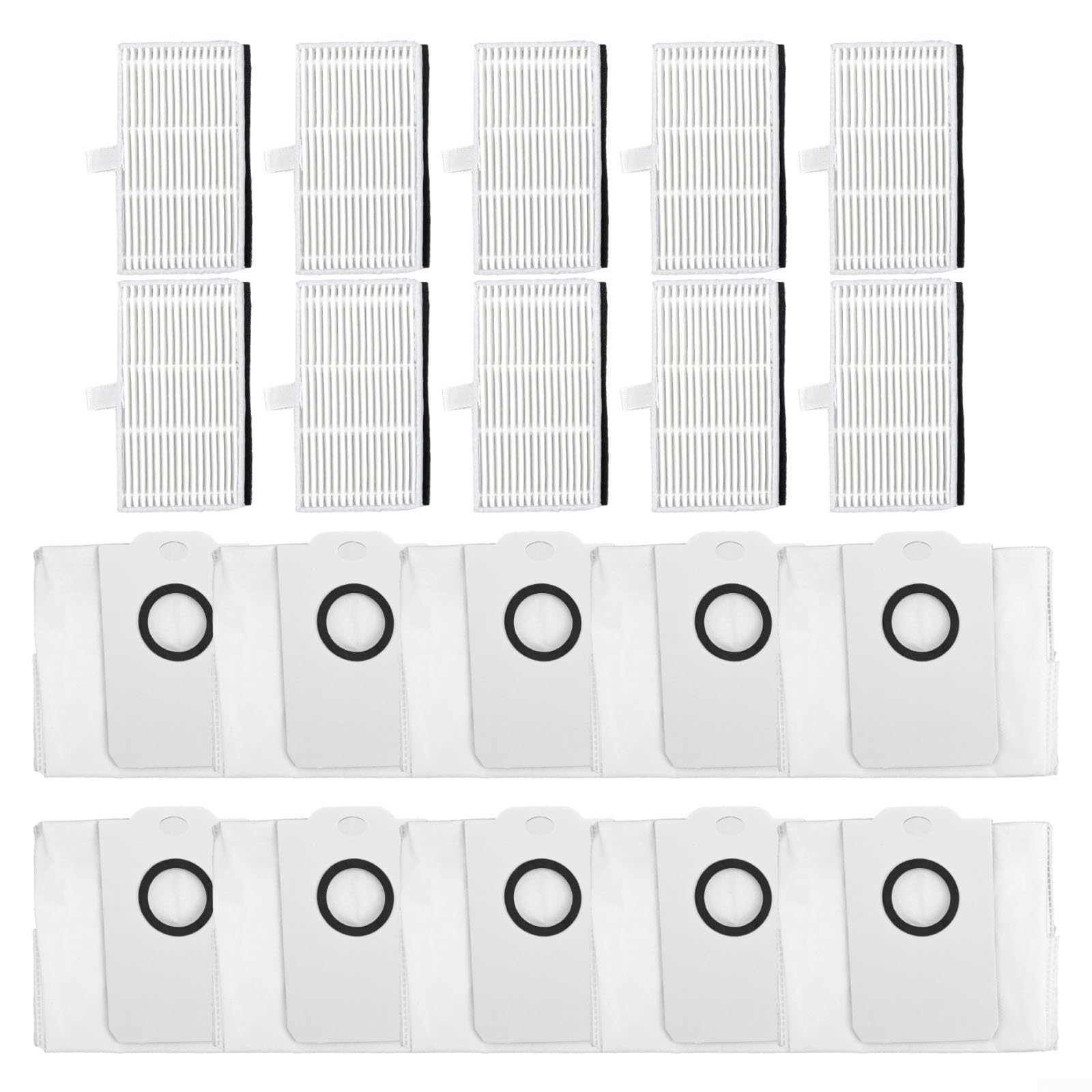 Bolsas De Polvo Para Cecotec Conga 9590 9990 10090 AI - Pack De 10 Unidades, Gran Capacidad Y Fácil Reemplazo