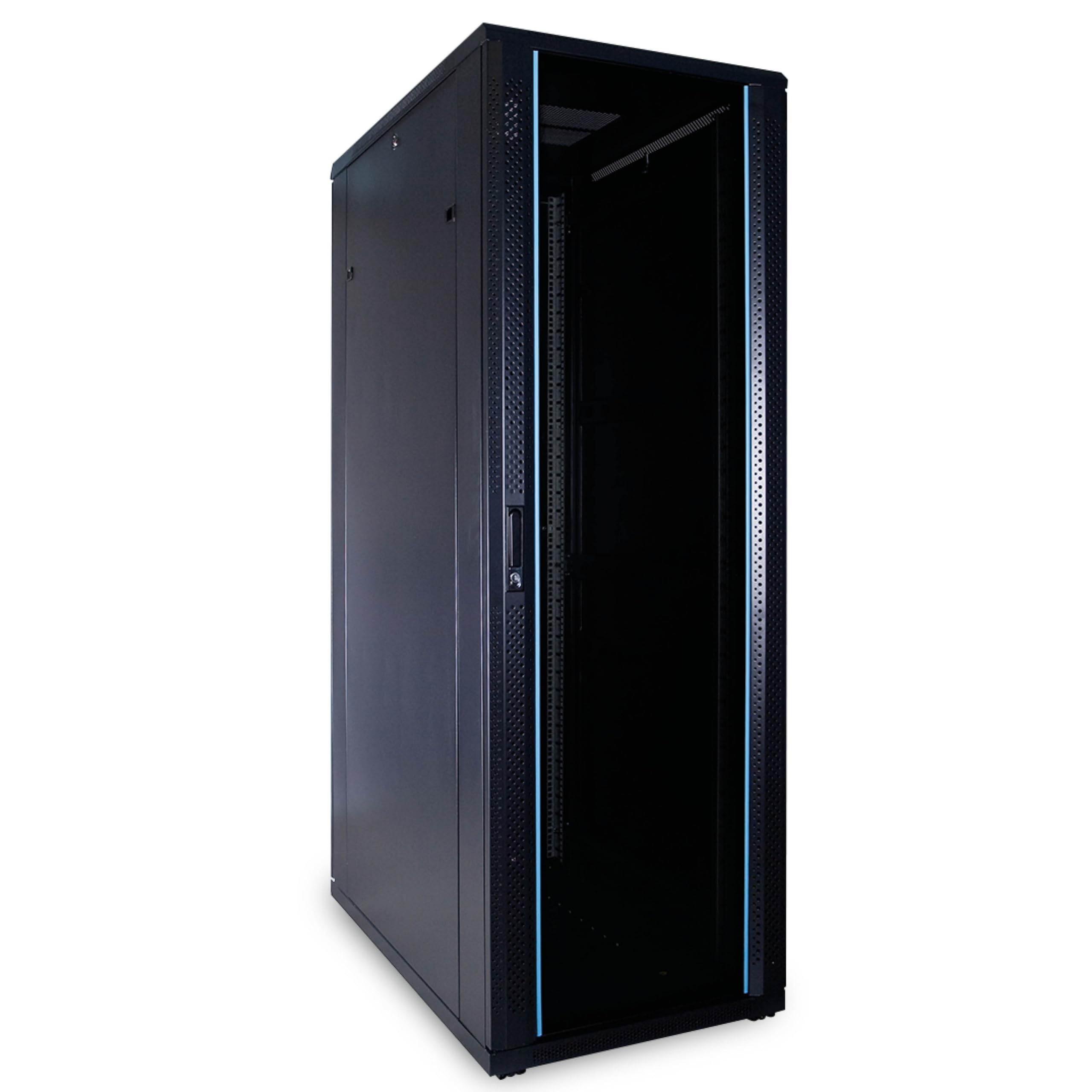 42HE 19 Zoll Serverschrank - Glastür - (BxTxH) 600x1000x2000mm - Schwarz