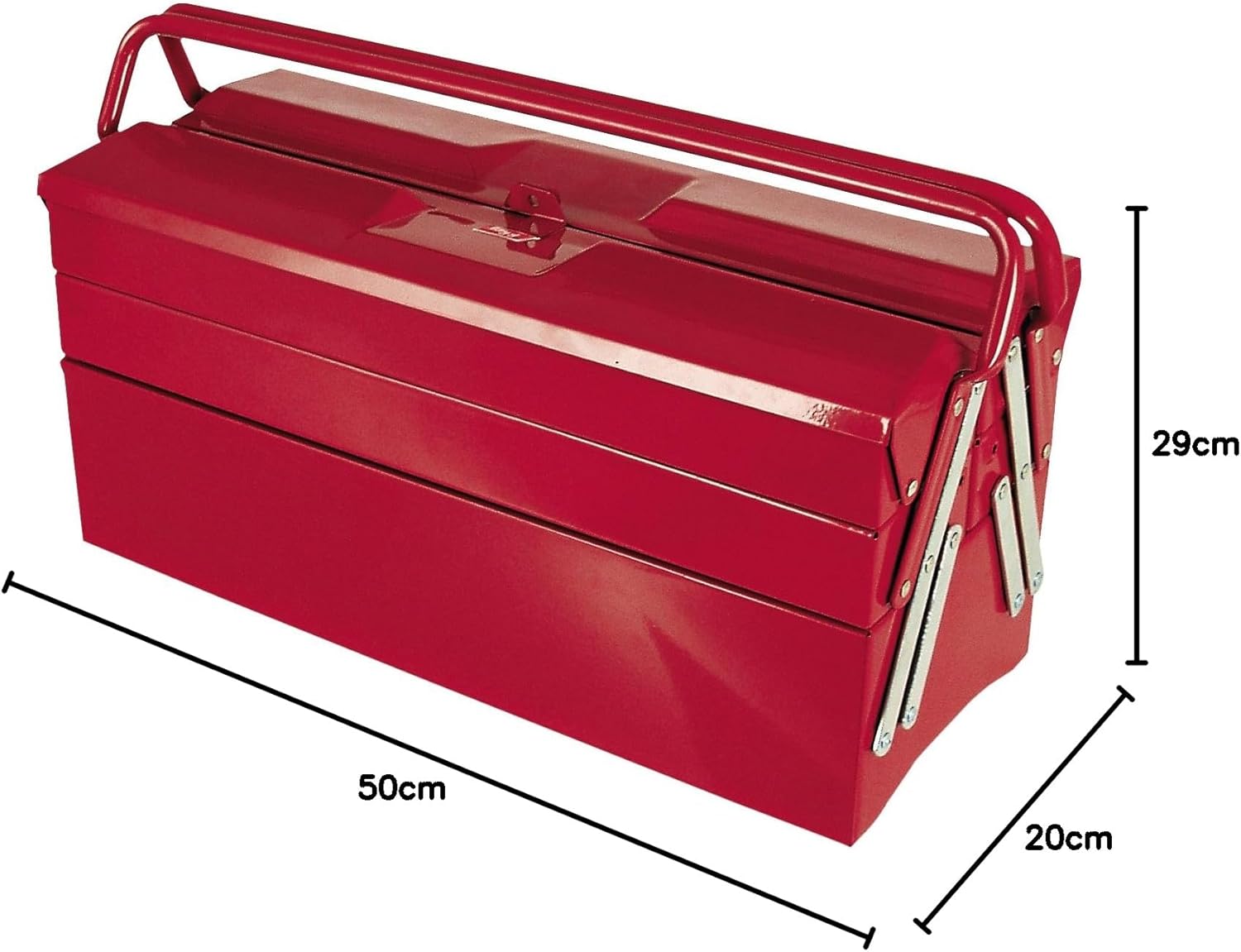 Tayg Metallic Tool Box, No. 505, Red, 500x200x290mm