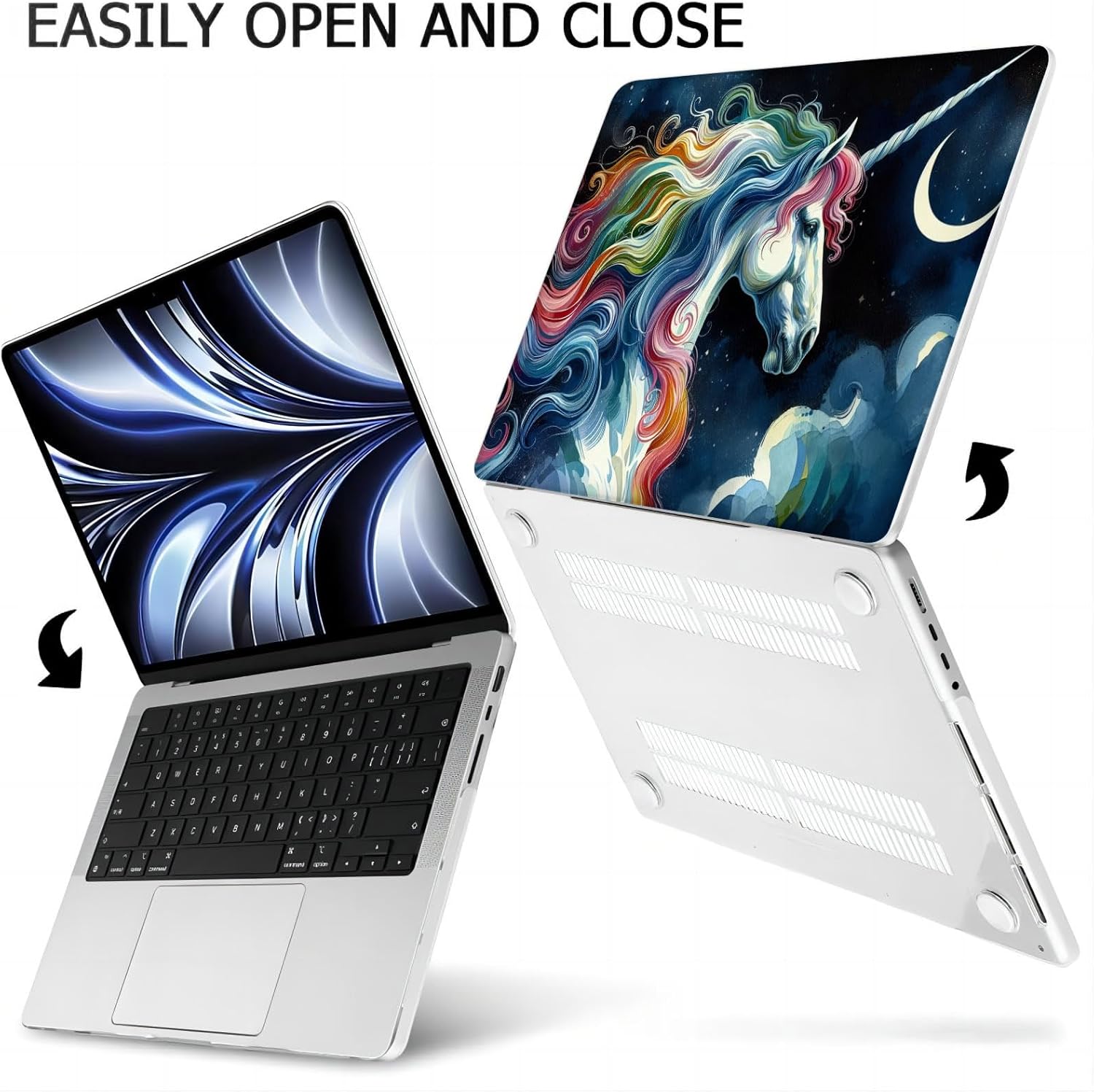 Compatible with MacBook Neo 13-inch, Hard Shell Case with Keyboard Cover and Screen Protector (A3404 A18 Pro chip, 2026 Release) - Unicorn MC22962