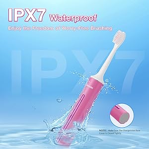 BABONIR Sonic Electric Toothbrush with 8 Brush Heads for Adults & Kids 3+, One Charge for 180 Days, 5 Modes, Smart Timer, IPX7 Waterproof, Rechargeable Toothbrush with Brush Cover, Dark Pink