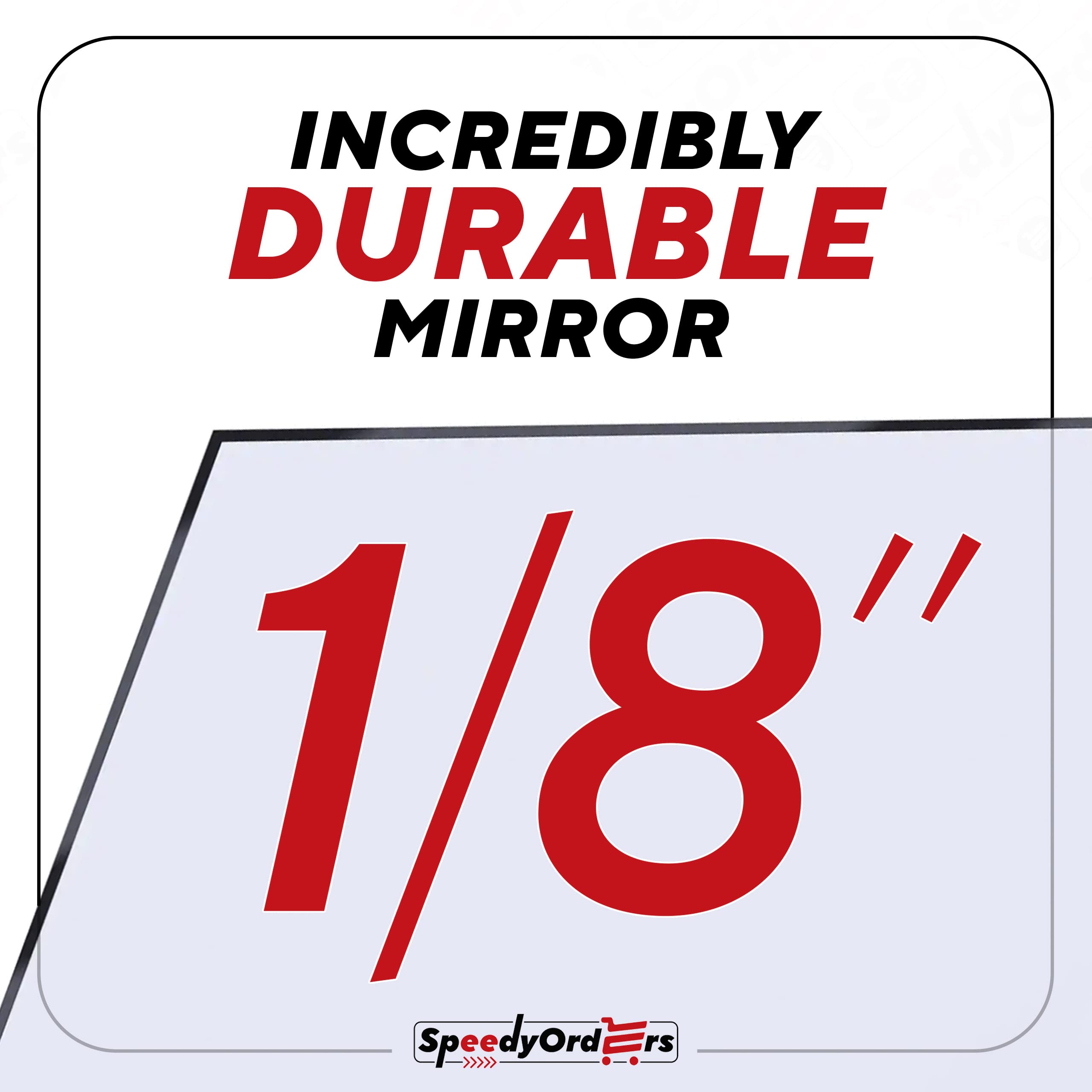 SPEEDYORDERS Two Way Mirror 2 Way Acrylic Mirror Sheet - 2 Way Mirror See Through Mirror - Plexiglass Sheet - Smart Mirror - Two