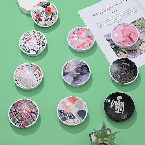 Miniatura 7 de Estuche retenedor, funda para dentadura y alineador de ortodoncia con espejo y ventilación, flor negra