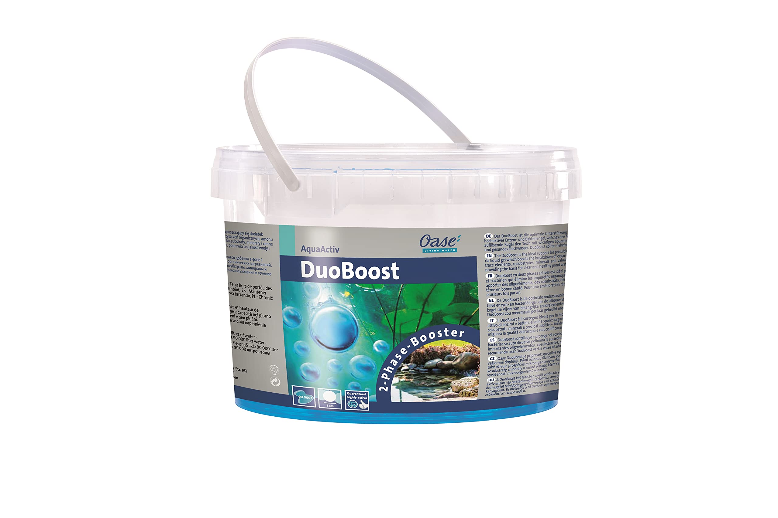 Oase DuoBoost 2 cm 2,5 l, Prodotti per la Cura dello Stagno, Cura dell'Acqua, condizionatore d'Acqua, biologia Stagno ottimizzare