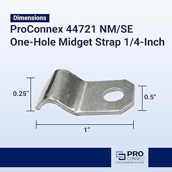 Sigma ProConnex 44721 1/4 One-Hole Midget Strap, 50-Pack