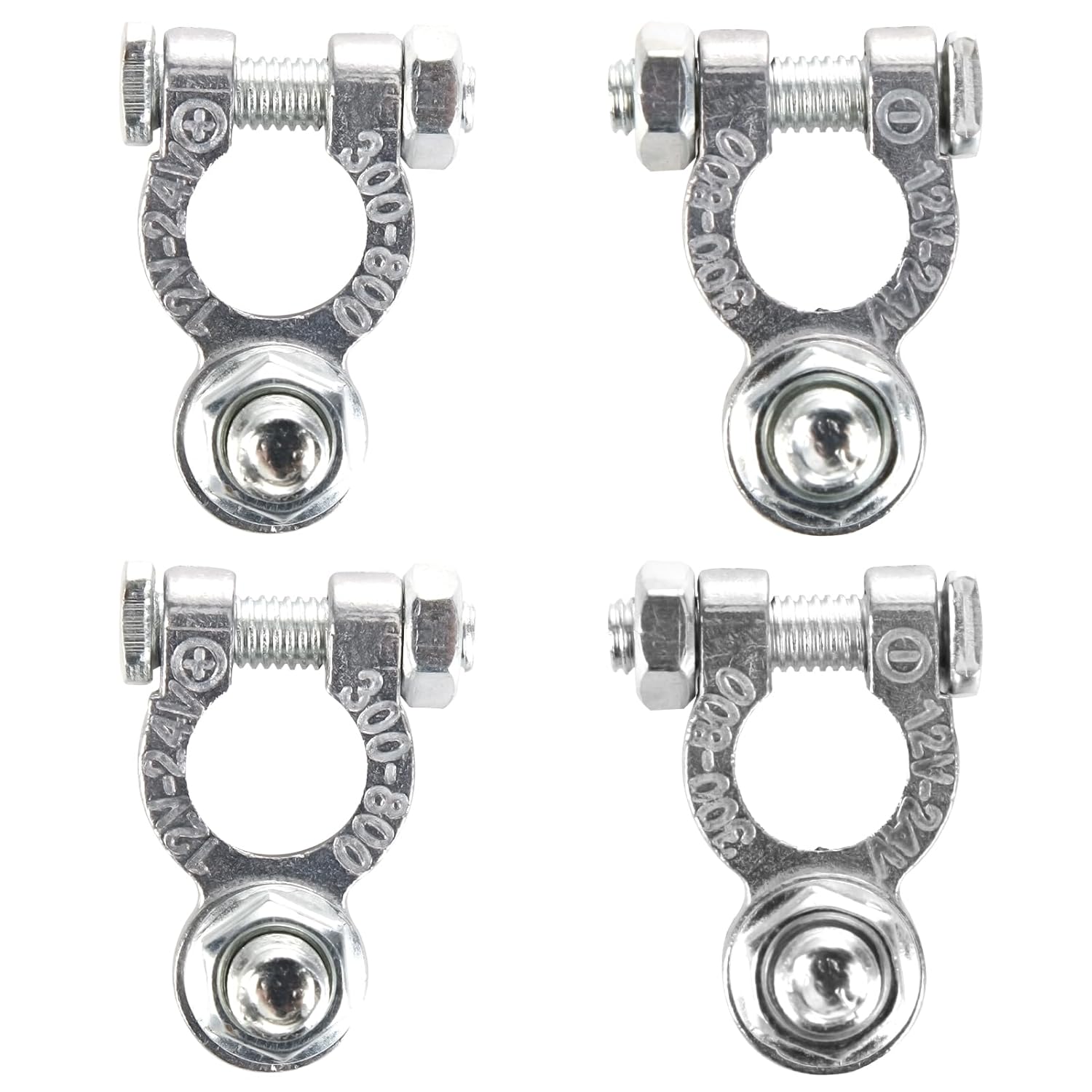 Car Battery Terminals 2 Pair Battery Terminal Connectors 12 Volt Heavy Duty, Universal