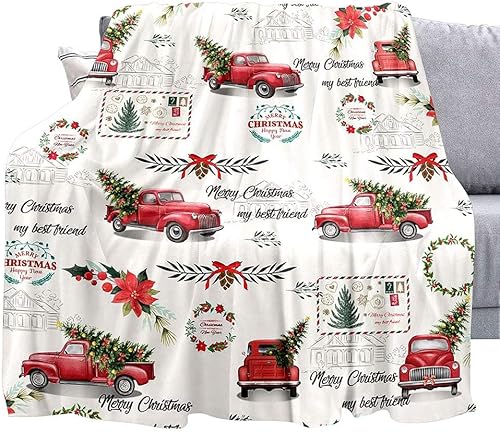 Vista 177 de LUVIVIHOME Manta de Feliz Navidad, bolas de Navidad azules doradas, manta de invierno con copos de nieve, manta individual, acogedora manta cálida