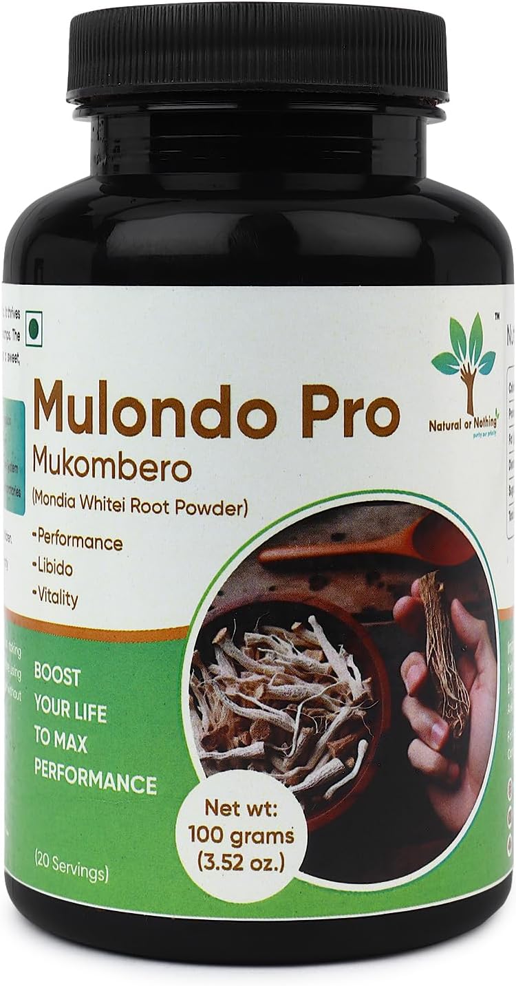 Mulondo Pro | Mukombero | Organic Mondia Whitei Root Powder | Wild Harvest | (100g) (2 month supply) (Pack of 2) (2)
