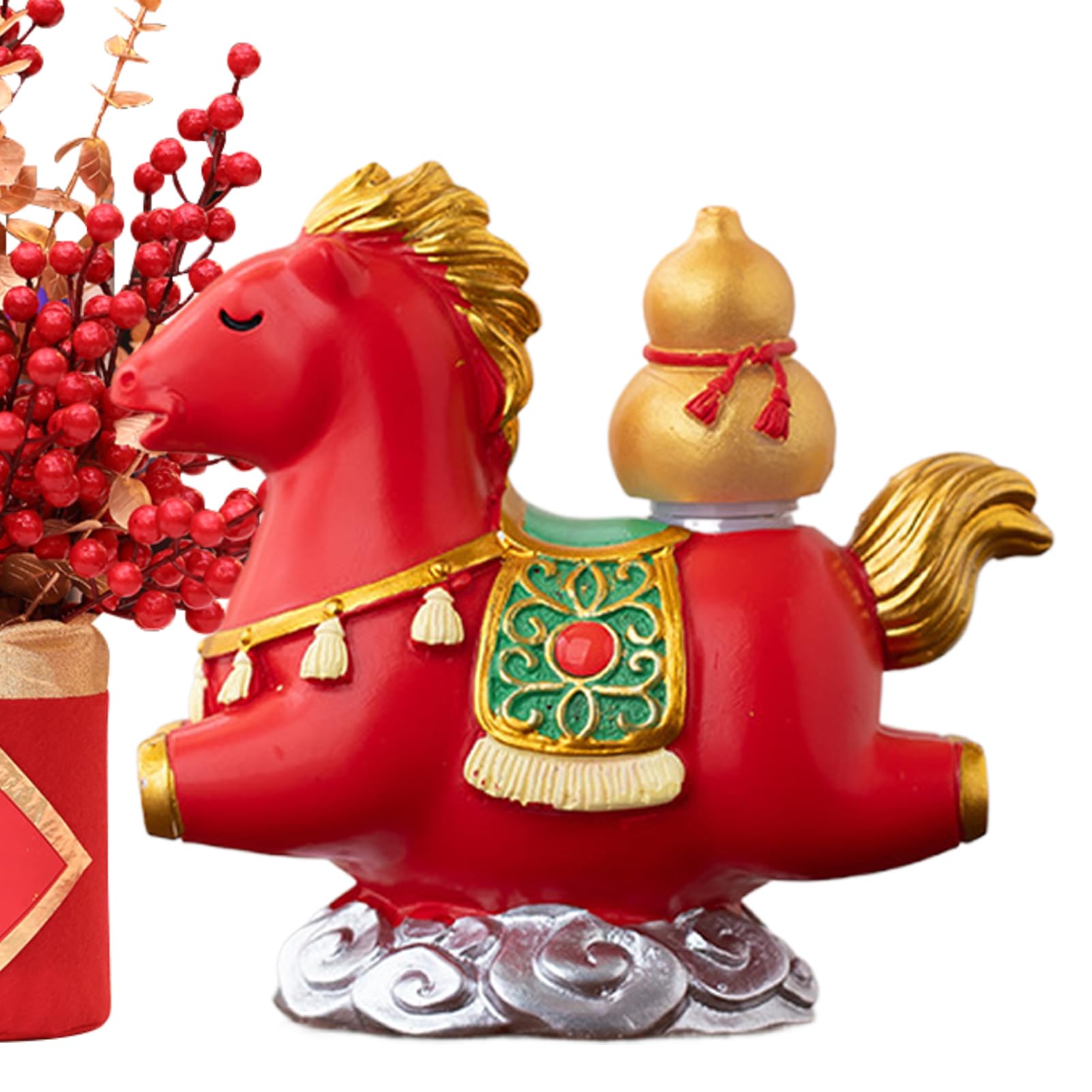 Figurine de cheval pour le Nouvel An 2026 résine pour meubler un espace vide