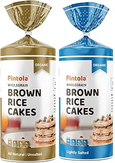 Pintola Organic Wholegrain Brown Rice Cakes Combo Pack (All Natural) (Unsalted and Lightly Salted) (130 g * 2) Price In India