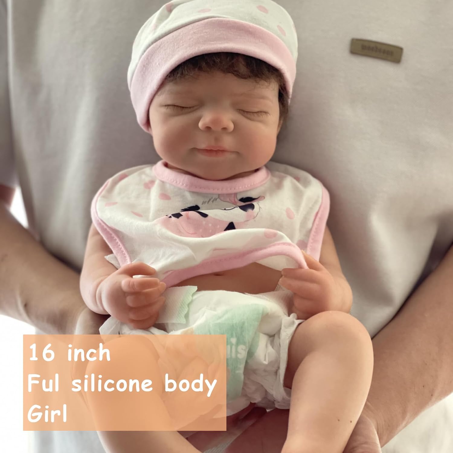 18 Inch Full Silicone Reborn Baby Dolls Pascale Realistic Girl, Real Life Newborn Baby Dolls Sleeping Anatomically Correct Baby Doll Posable Reborn Toddler with Accessories