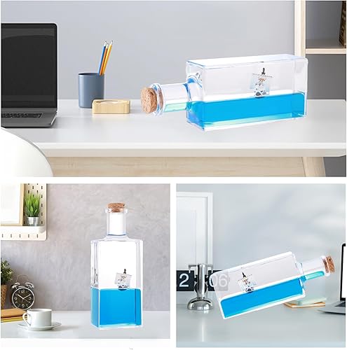 Miniatura 6 de Adornos de escritorio de barco insumergible, barco de una pieza en una caja, adorno flotante de barco de perlas negras, decoración de barco fluida