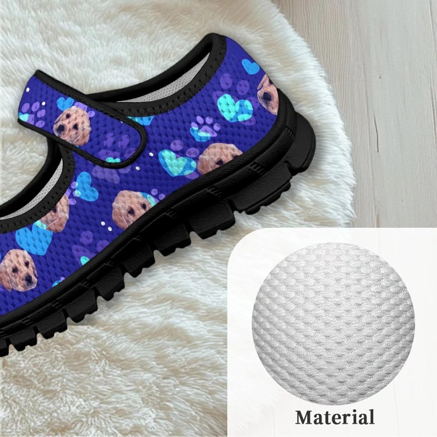 Kids Strap Casual Shoes Boys Girls Mary Jane Shoes Lightweight Walking Mesh Sports Sneaker for School Black Sole Size 11-15