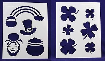 St. Patricks Day Stencils - 2 Piece Set - 8 x 10 Inches