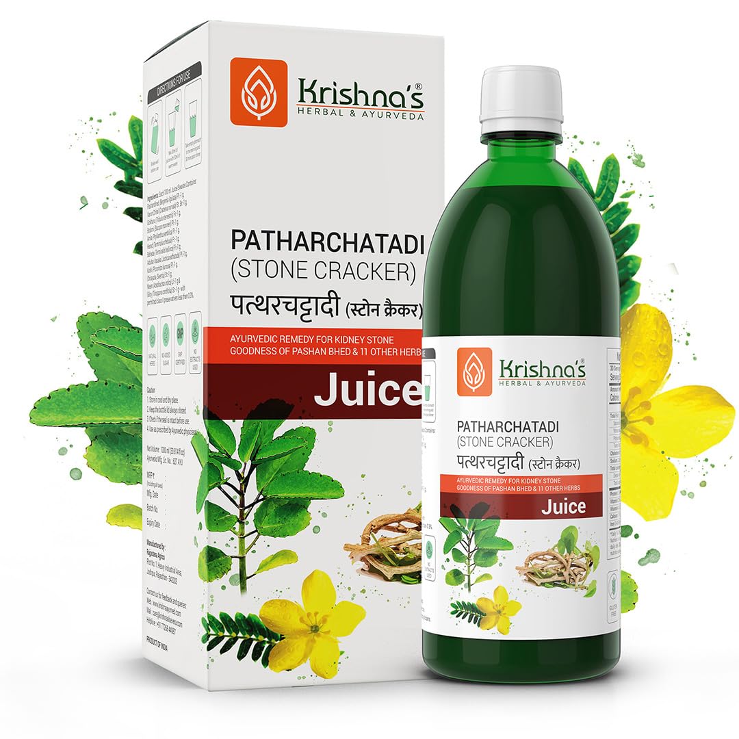 Krishna's Herbal & Ayurveda Pathar Juice Chatadi - Dissolve or Break The Stone 1000 ml