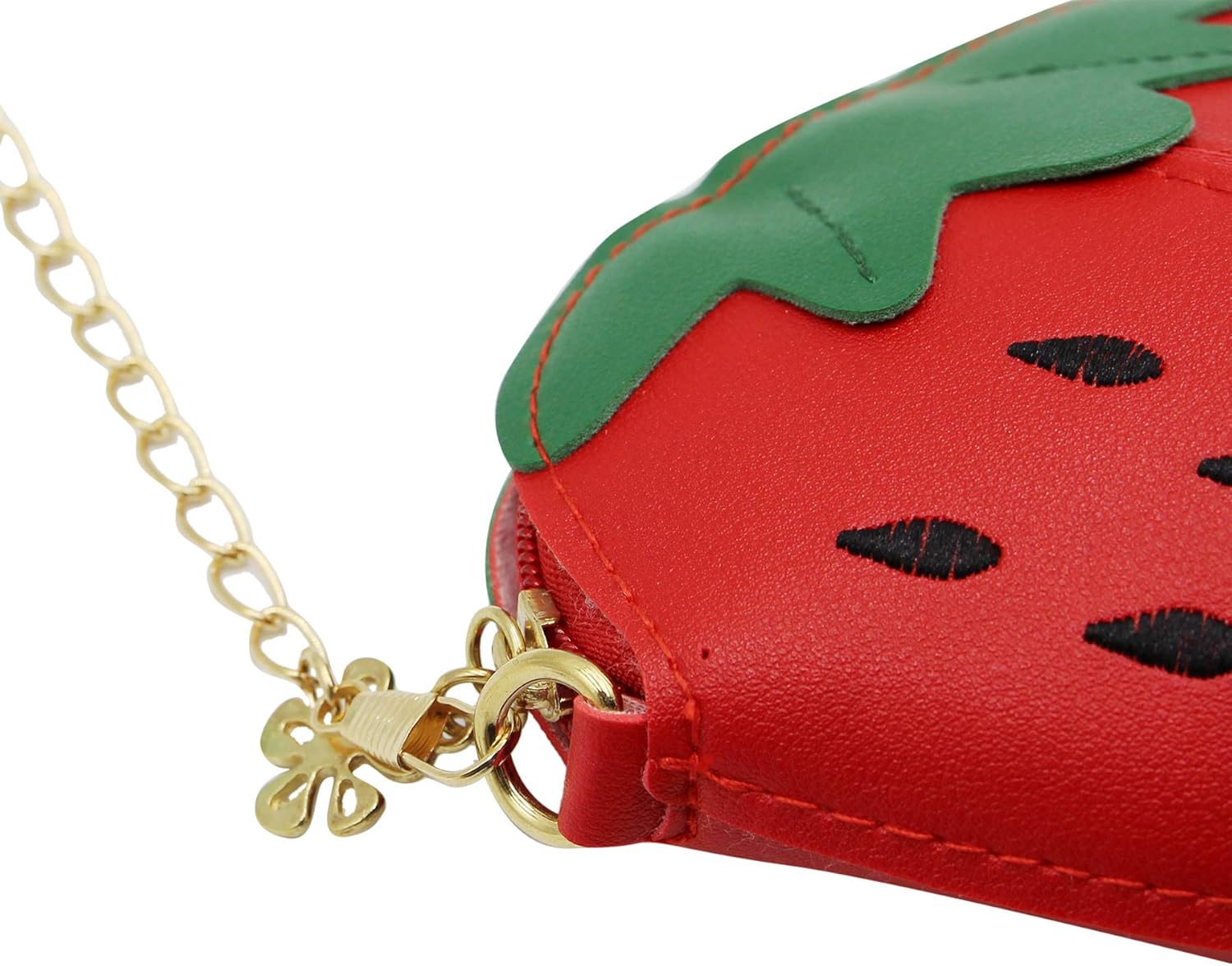 Fashion Strawberry Little Girls Crossbody Purse Small Leather Shoulder Bag Handbag Clutch Wallet - Image 6
