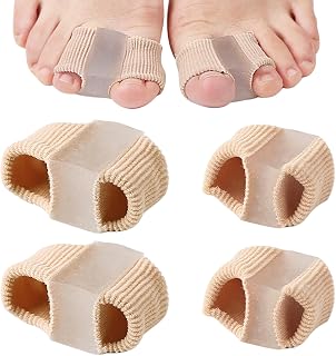 4 Piezas Separador Dedos Pie,Voltereta Pulgar Separador Valgus,Juanetes Corrector Nocturno y Dia,Alisador de Dedos en Martillo con 2 Bucles,para Pies, Mujeres y Hombres