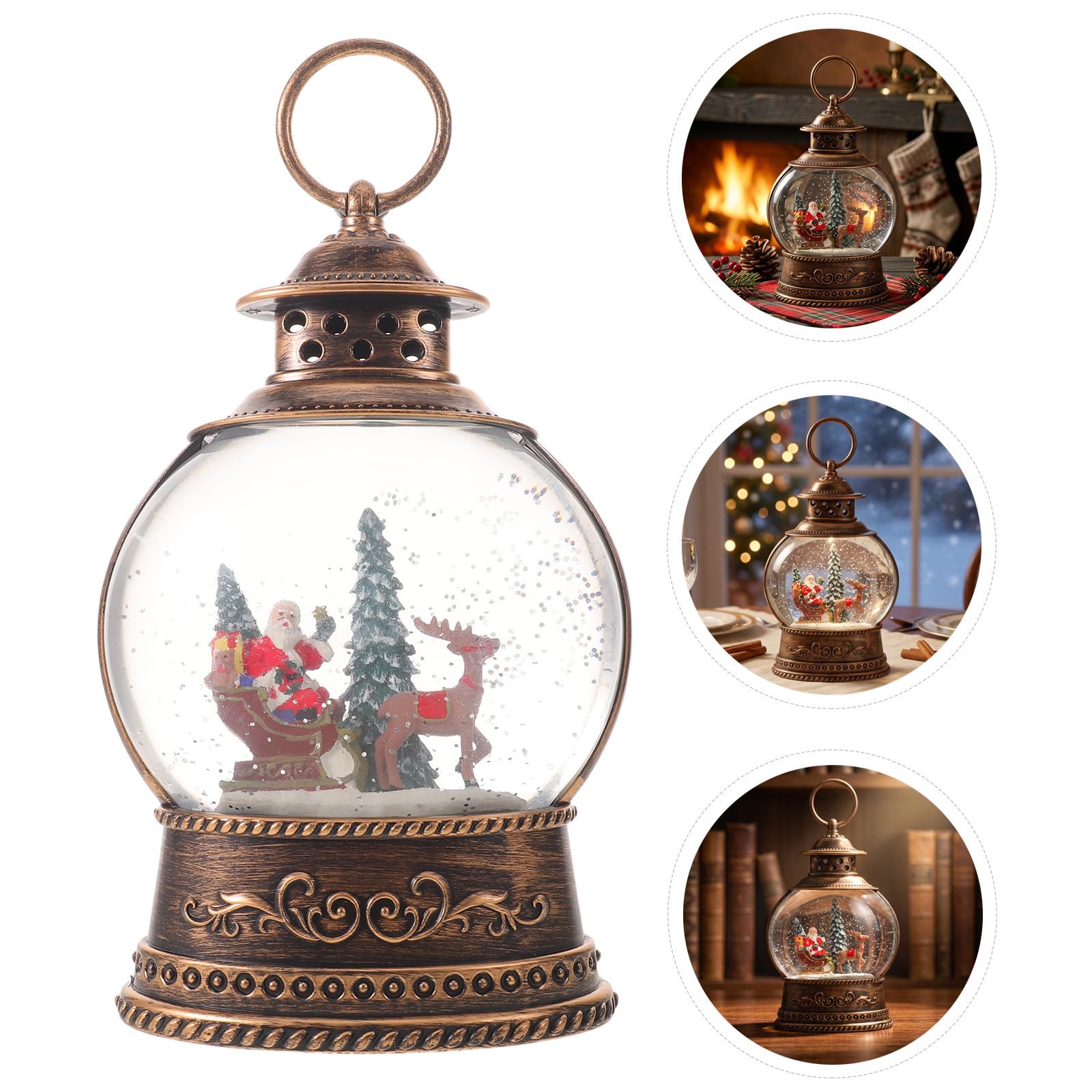 iplusmile Carillon Natalizio Sfera Luminosa Vintage in Plastica per Feste