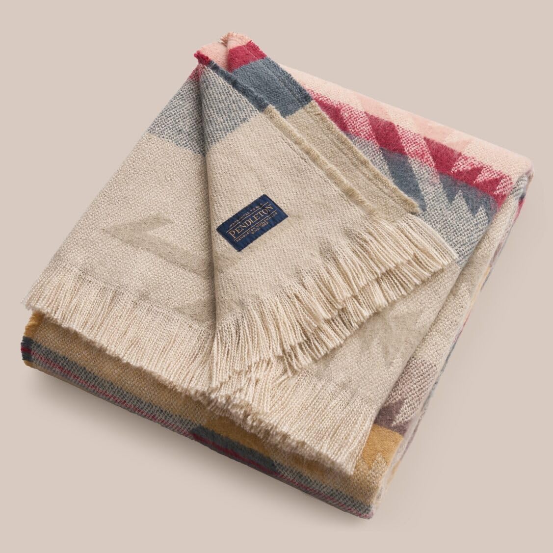 Pendleton Throw Blanket Soft Lightweight Decorative Blanket for Sofa, Couch, or Bed – White Sands Cozy Fall Throw Blanket for Living Room or Bedroom Decor, and Gifts for Women, 50" x 70" (Ivory Multi) - Image 8