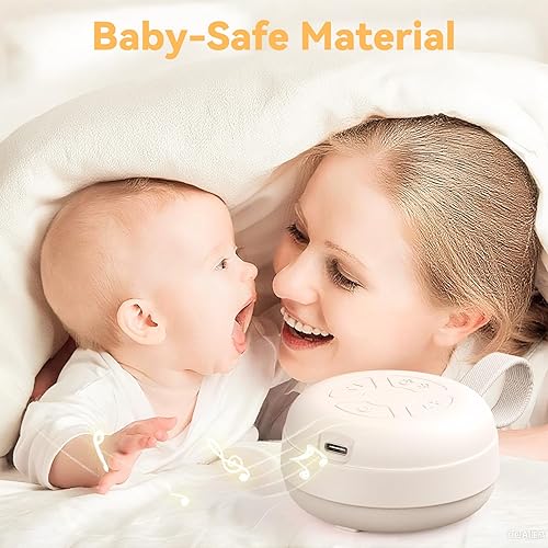 Miniatura 8 de Máquina de sonido portátil para bebé, ruido blanco, 12 sonidos relajantes, cancelación de ruido para viajes, oficina, guardería, baby shower, regalo