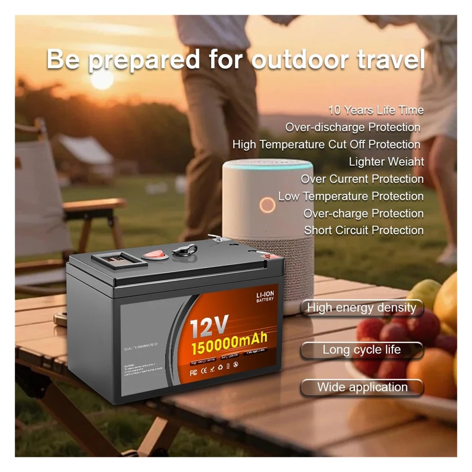 Batteria A Ciclo Profondo Batteria Di Accumulo Solare LiFePO4 Da 12 V 160 Ah