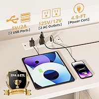 Vista 36 de Cómoda para dormitorio, soporte de TV con tomas de corriente y luz LED, cómoda de 6 cajones con bolsillos laterales y ganchos, cómoda ancha