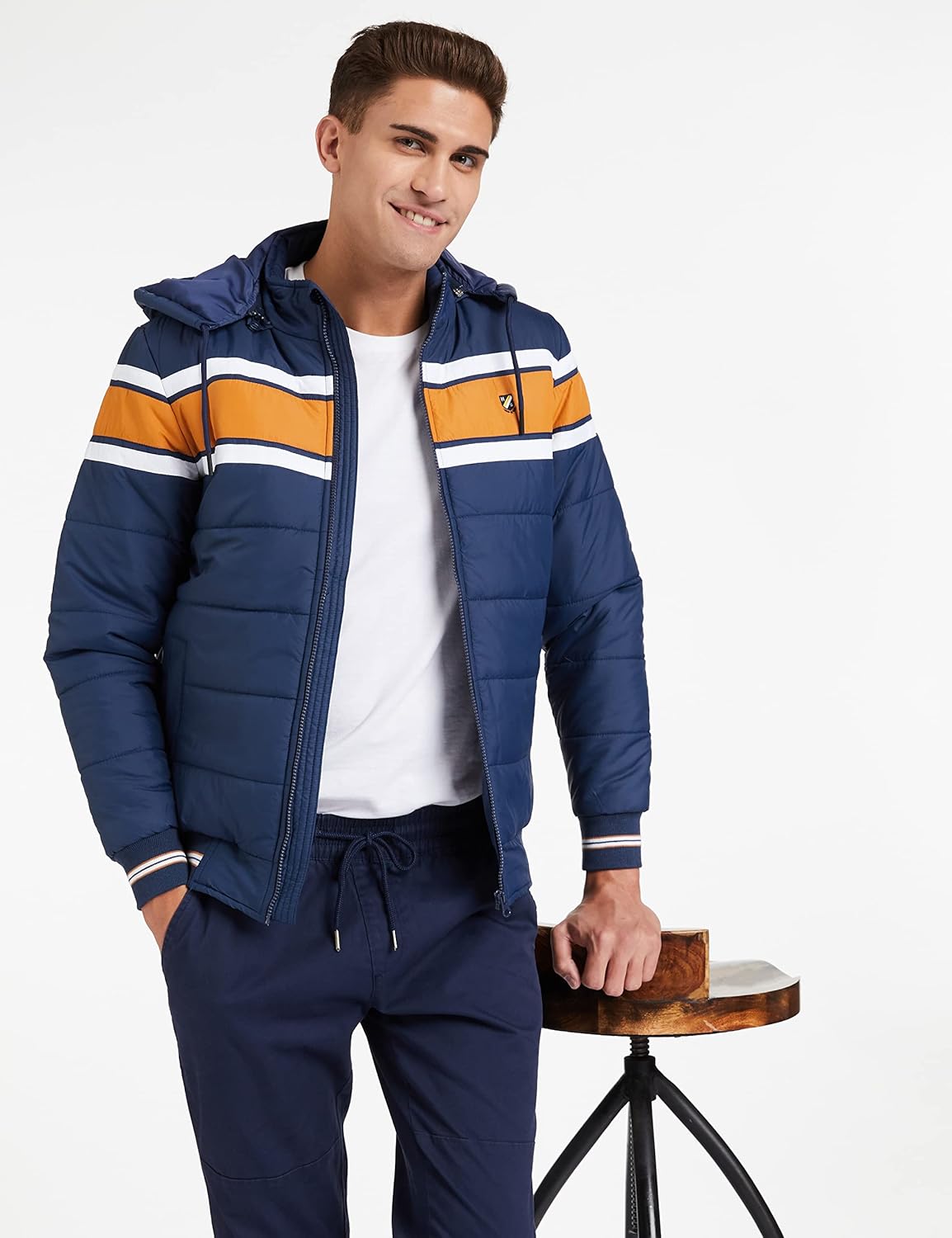 Amazon Brand - House & Shields Men's Sporty Bomber Long Sleeve Hooded Jacket offers donot miss 3 Amazon Brand - House & Shields Men's Sporty Bomber Long Sleeve Hooded Jacket offers donot miss