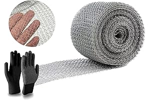 304 Stainless Steel Hole Fill Fabric, 5in x 33ft Mesh Hole Blocker,Double...