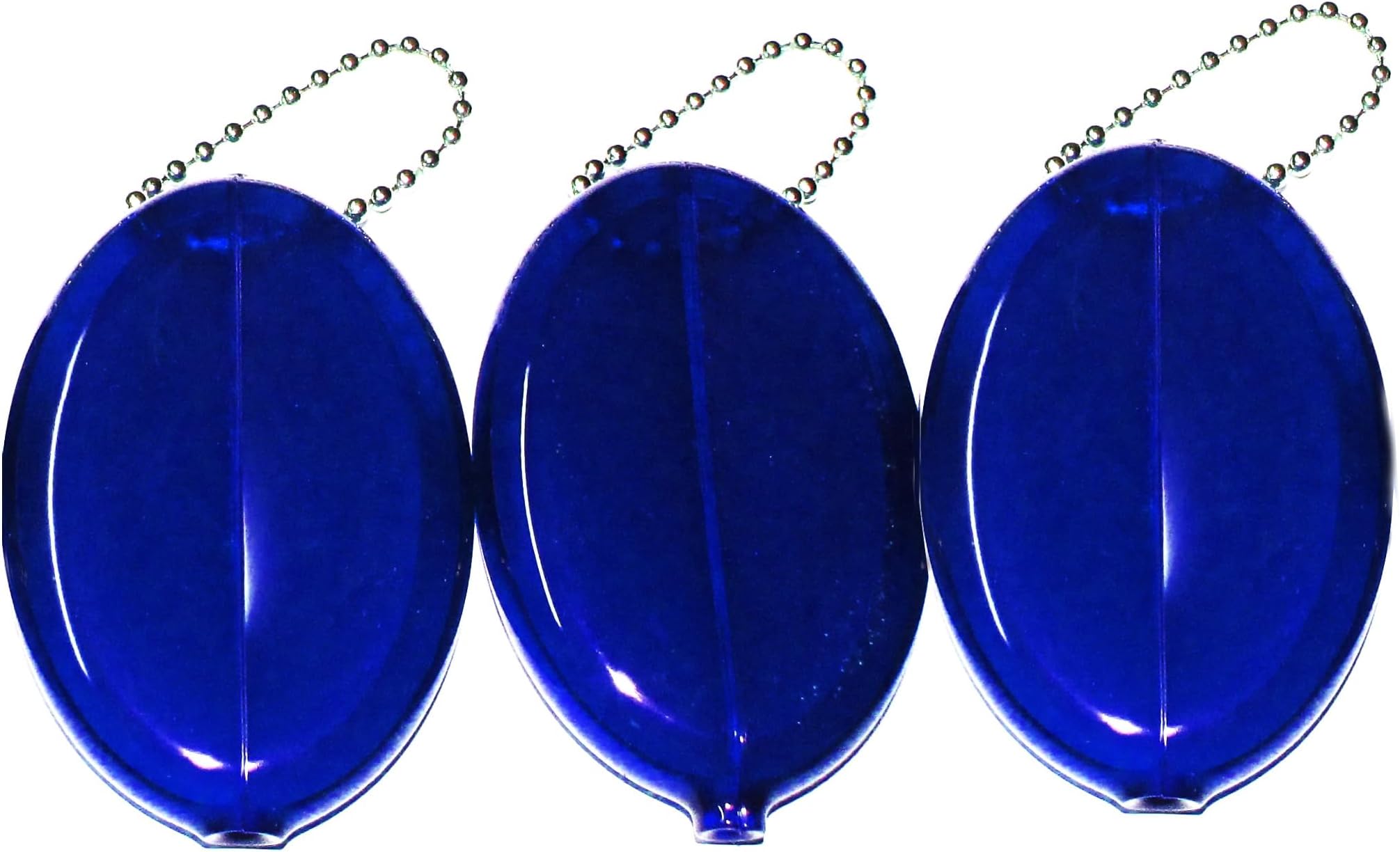 Brinz3 Oval Squeeze Purses - Made in USA (3 Blue)