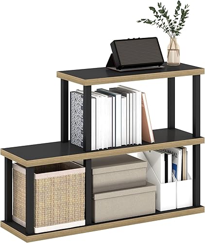 Miniatura 7 de Furinno Turn-N-Tube - Estantes de almacenamiento, estante cuadrado de libros de 5 niveles, estante esquinero, estantes abiertos sin herramientas,