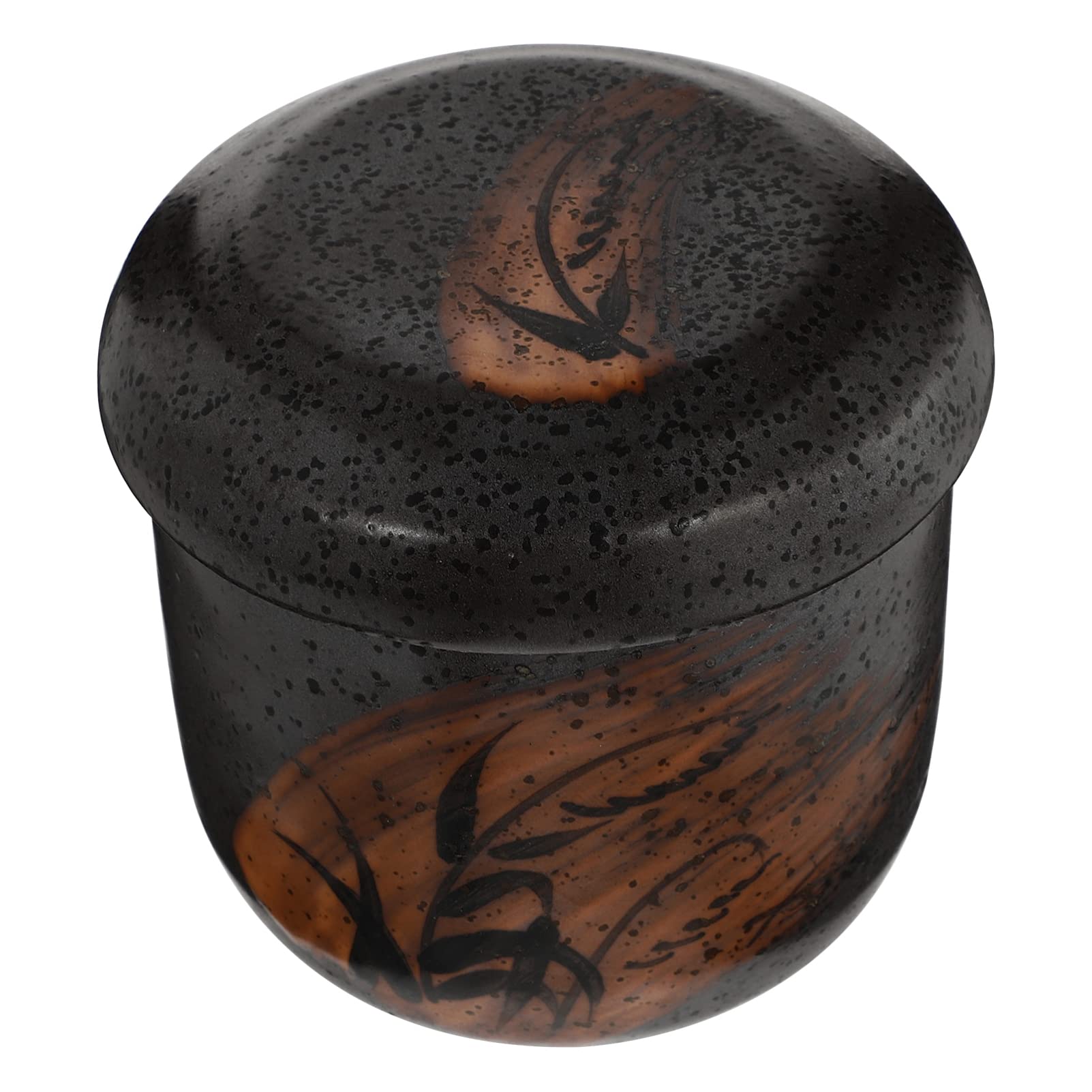 BESTonZONJapanese Miso Soup Bowl with Lid Traditional Ceramic Ramen Bowl Lacquer Bowl Kitchen Rice Bowl Serving Bowls for Home Kitchen Brown