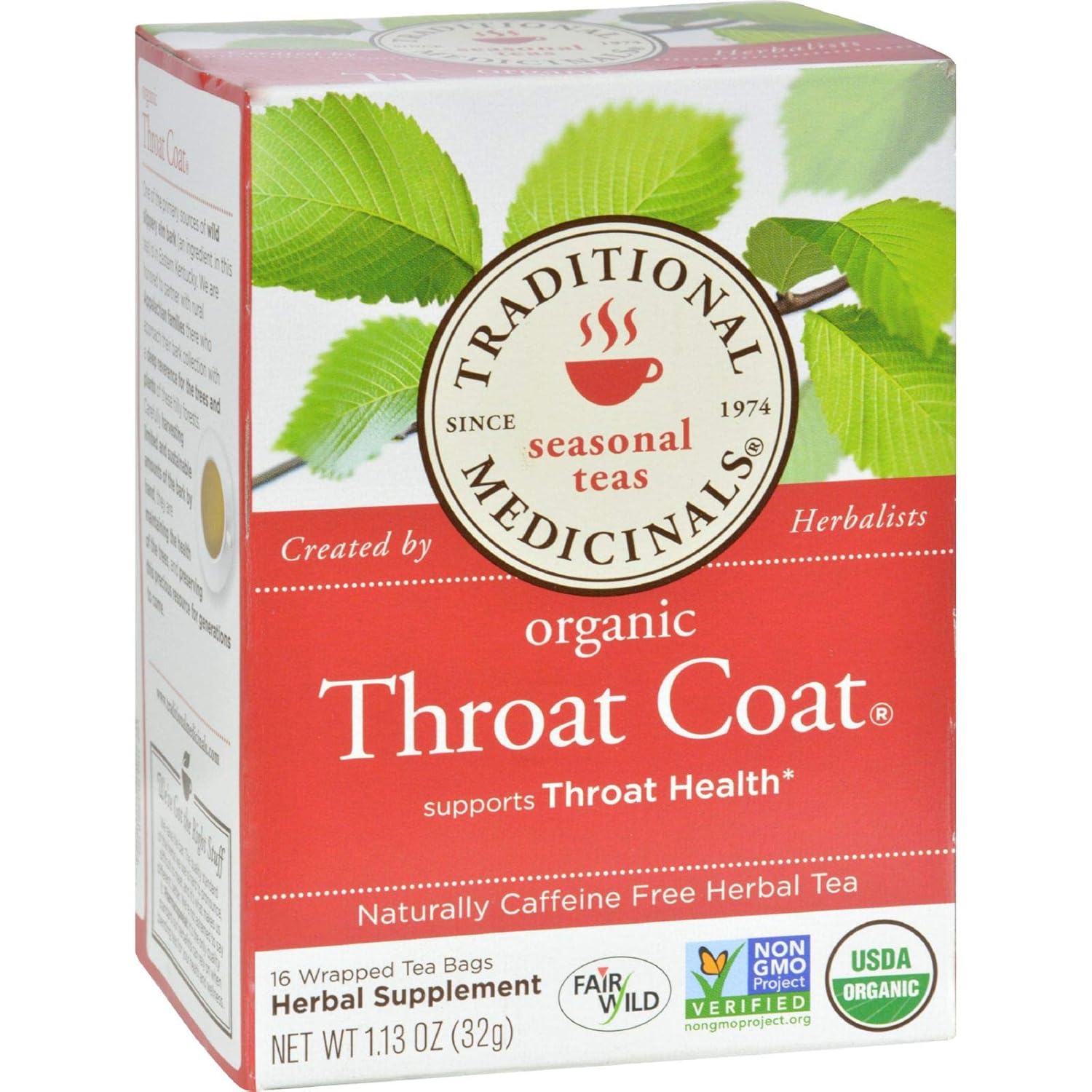 Traditional Medicinals Organic Throat Coat Tea Bags, 16