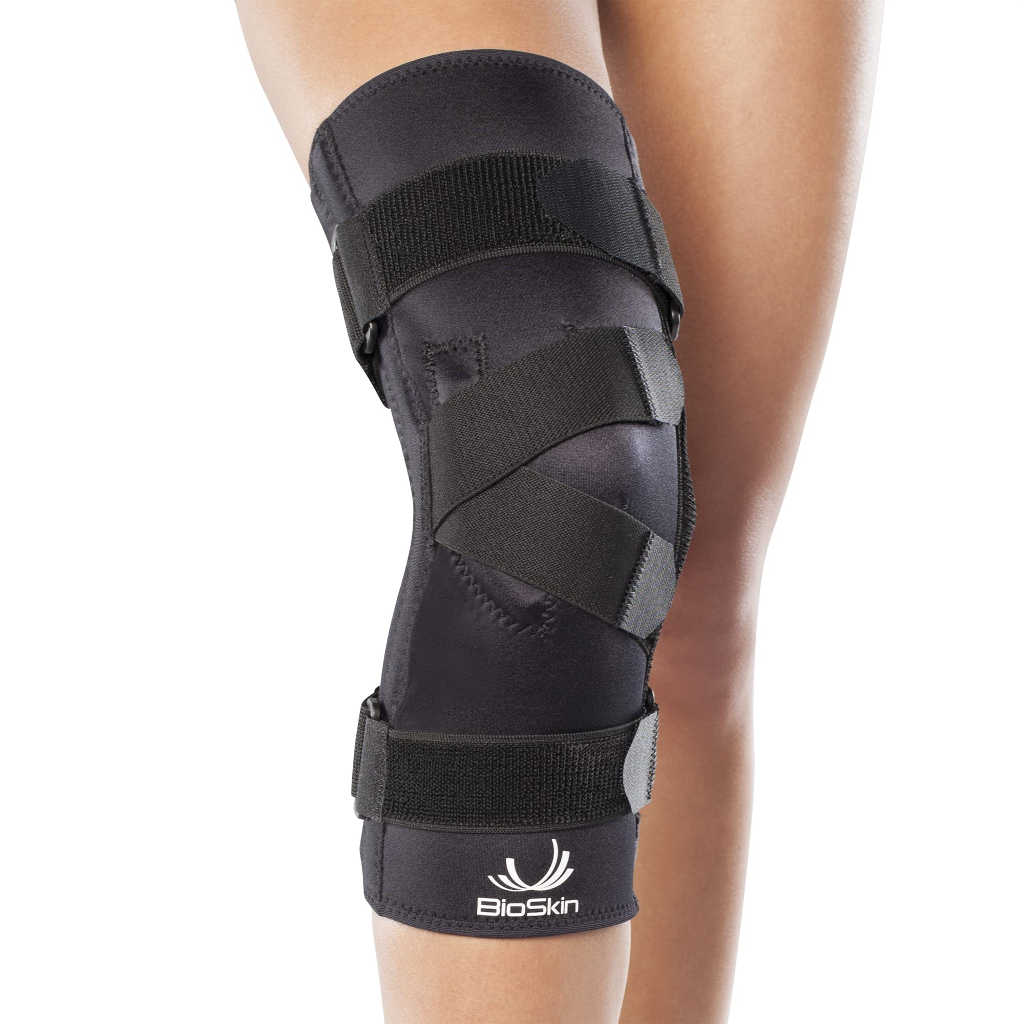 BioSkin Breathable Lightweight Patella Tracking Knee Brace - Support for Anterior Knee Pain, Lateral Tracking Patella, Patella Subluxation, and Patellofemoral Knee Pain - Premium J