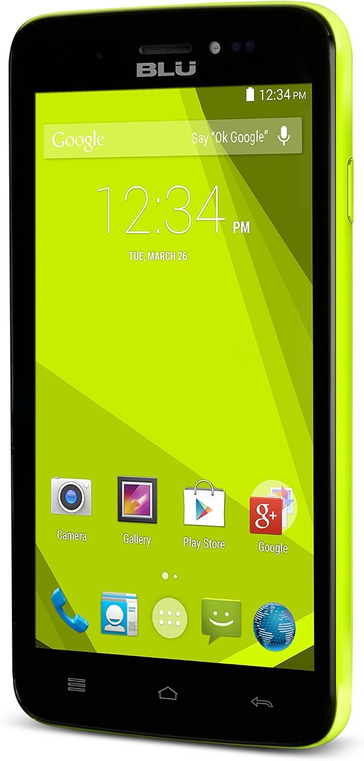 BLU Studio 5.0Ce 1.3GHz Dual Core, Android 4.4 KK, 3.2MP + VGA Camera - Unlocked (Neon Yellow)