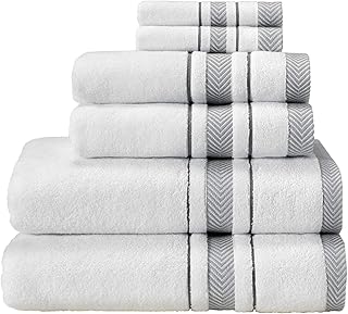 Bath Towel Set_White Towel For Bathroom, Luxury Hotel &Spa Quality, 100% Cotton .Includes 2