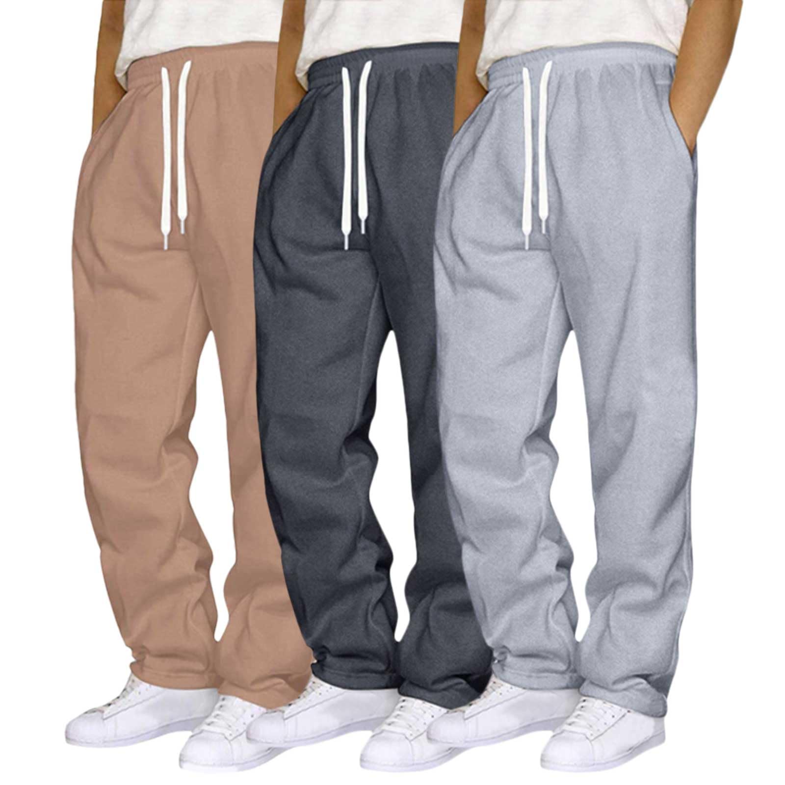 Pantalon Chandal Hombre Pantalón Largo Deportivo Hombre Pantalon Chandal Ligeros Cintura Elástica con Cordón con Bolsillos Pantalones De Yoga Pantalones De Casa Ocio