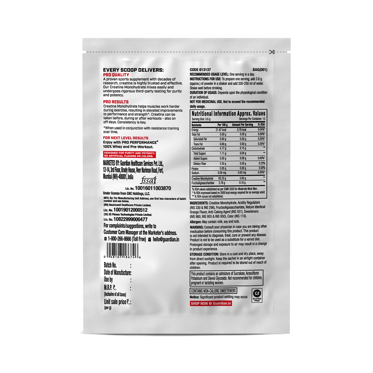 GNC Creatine Monohydrate PRO Performance Powder | 3g, Micronized | 50g x 3 — Amazon image 5
