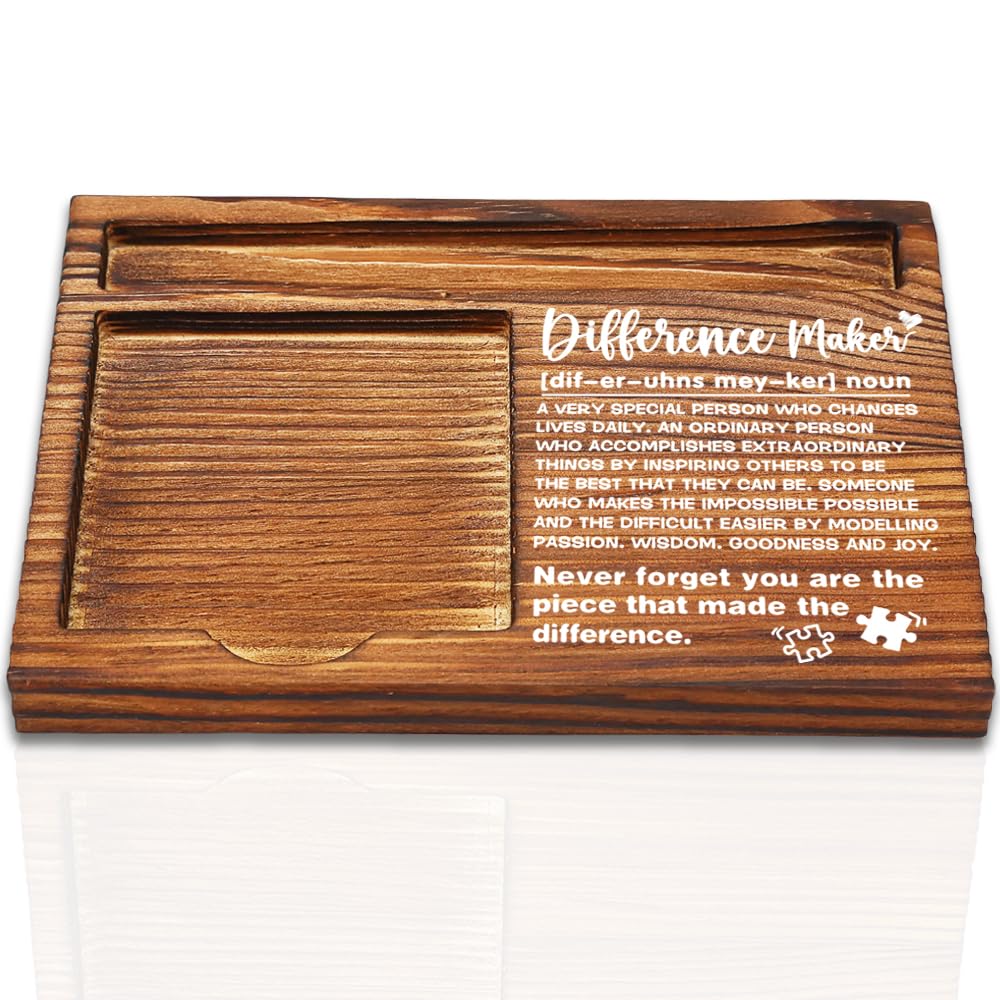 Difference Maker Gifts for Women, Thank You Gifts for Coworkers Mentor, Coworkers Gift Ideas, Going Away Gift Retirement Gift for Coworker Boss Office Decor Self-Stick Note Pad Holders-DW11