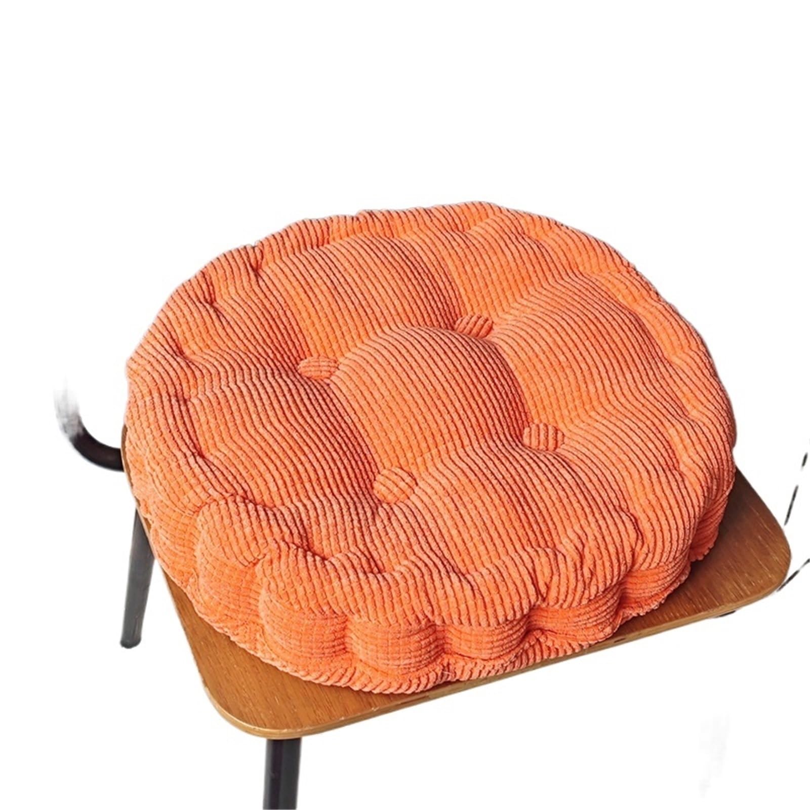 GIJMZY Thickened Corn Kernel-shaped Futon Cushion Tatami Office Chair Round Sofa(Orange-round,38x38cm)