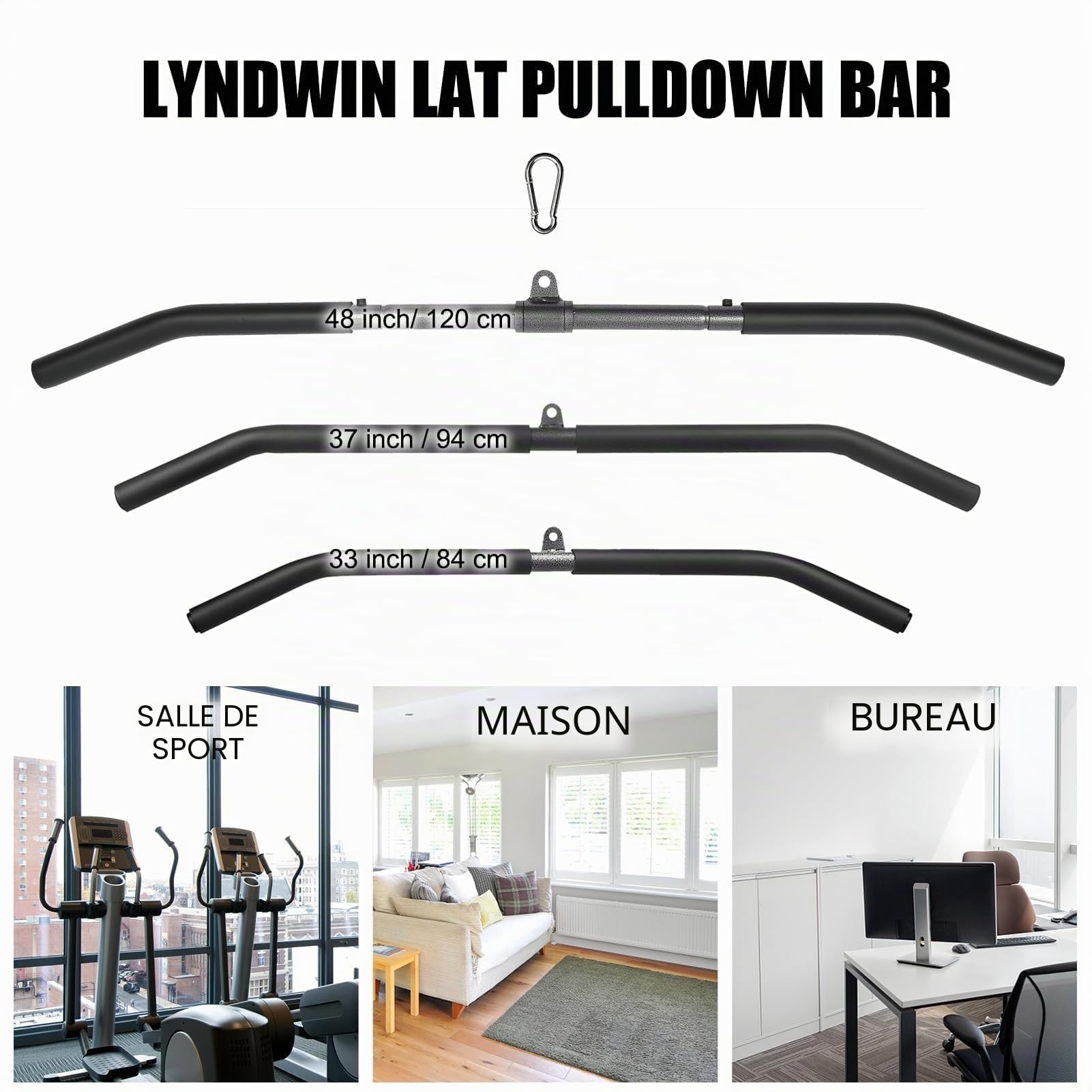 Barre Tirage Musculation, Barre de Tirage Dos, Arrière Levier de Tension Épaule Tirant Tige Barre Tirage Dos Musculation Accessoire Tirage Musculation