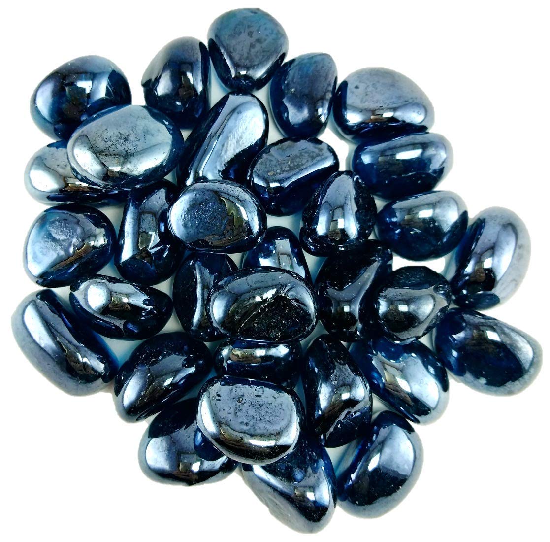 DS Dark Blue Kaju Glass Pebbles/gravels/Stone/Bead for Aquarium, Table, vase, Fountain, 50 Pieces (B082V7SCM6) Amazon Price History, Amazon Price Tracker