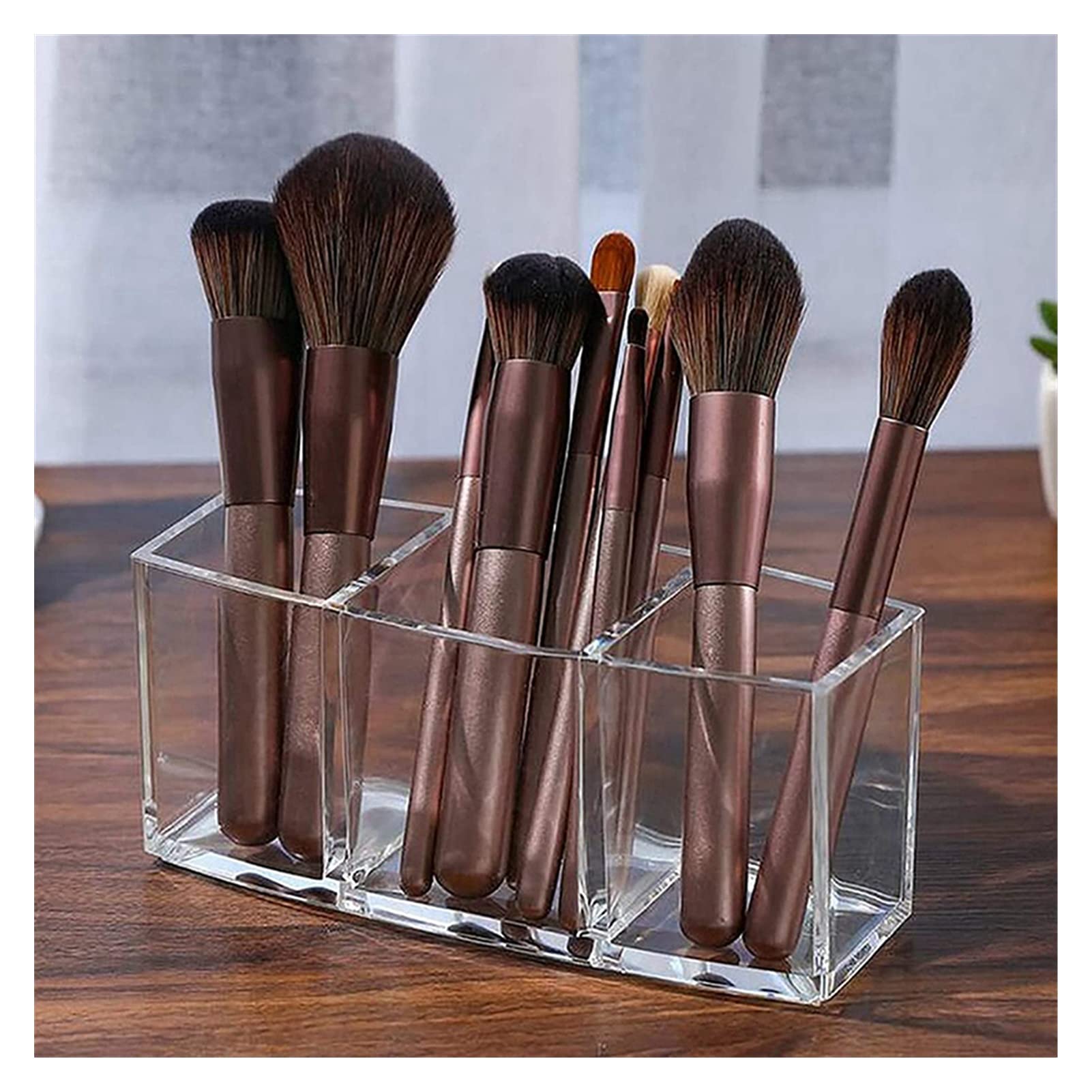 Portapenne Scrivania Portapenne 3 Pack Penna Penna Pennello Brush Holder Organizer 3 Scomparti con Tazza di stoccaggio Holding for Bagno Desktop Porta Matite