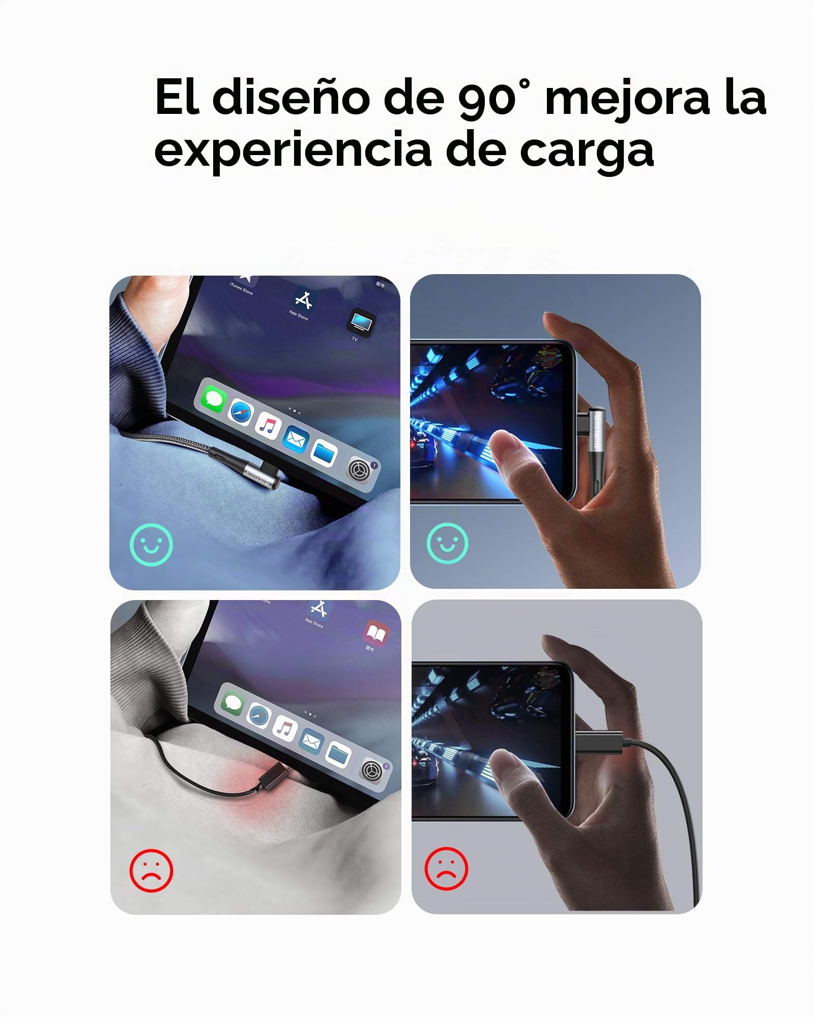 Silkland Cable USB C a USB C Corto 30CM [240W 48V/5A], PD3.1&QC4.0+ Cable USBC Carga Rapida 90 Grados para Android Auto, iPhone 17 16 15, Samsung S25 Ultra S24, MacBook Pro/Air, iPad Pro/Mini, Pixel