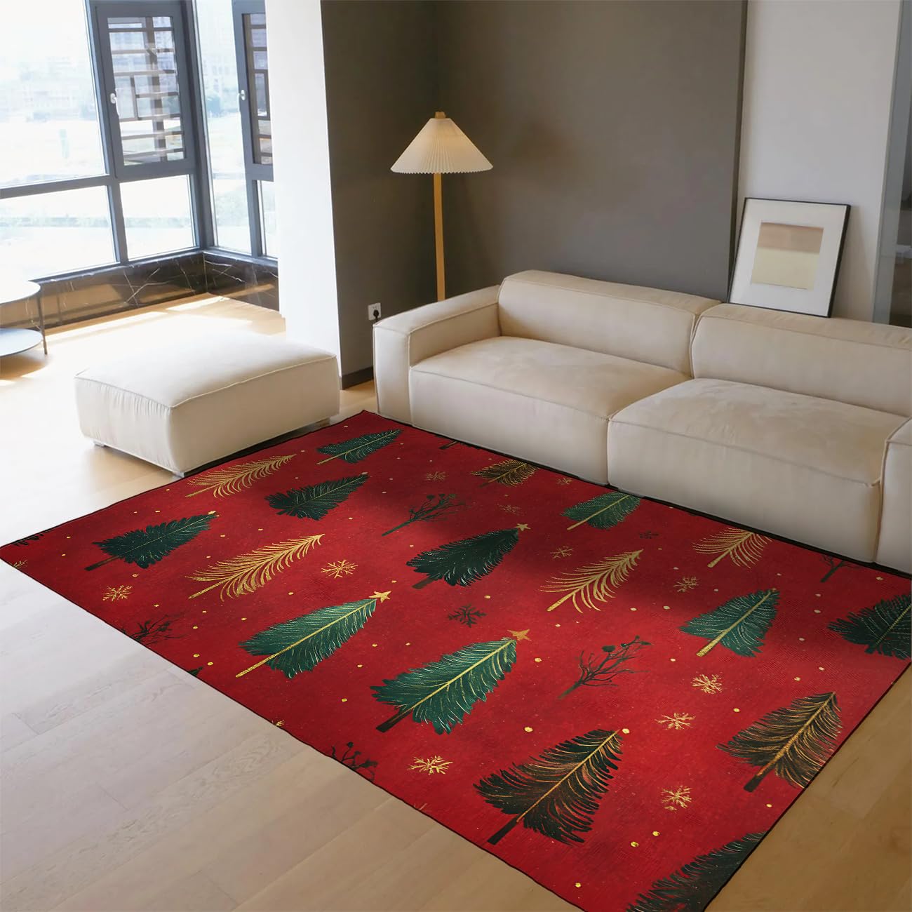 Tapis arbre de Noël lavable doux pour une chambre d'enfant accueillante